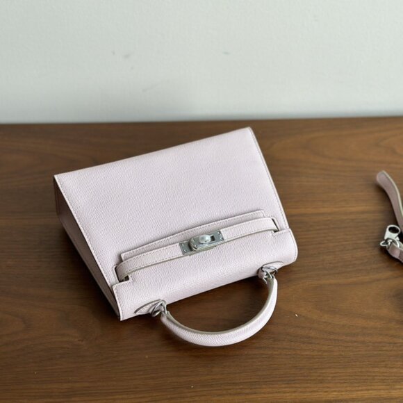 pinkish-purple Genuine Leather  21cm - Picture 5 of 8